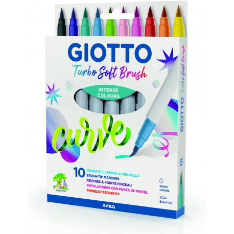 Carioca, varf flexibil (tip pensula), 10 buc/set, GIOTTO