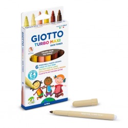 Carioca, nuante tonurile pielii, 6buc/cutie, GIOTTO Turbo Maxi