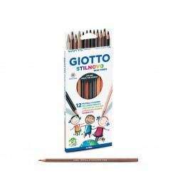 Creioane colorate, culori tonurile pielii, 12buc/cutie, GIOTTO Stilnovo