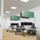 Panou absortie acustica, 60x120 cm, PET felt, cu sistem de prindere in tavan, SMIT - gri deschis