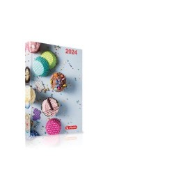 AGENDA DATATA A5, MOTIVE, 352 FILE, COPERTA BURETATA, MOTIV MUFFINS 2024