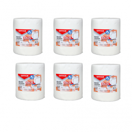 Prosop rola hartie alba, 60m - 2 straturi, 6 role/set, Office Products Kolos Junior