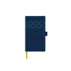 AGENDA NEDATATA A5 CASTELLI, COPERTA RIGIDA BLEUMARIN/ARGINTIU, ELASTIC BLEUMARIN, DICTANDO IVORY