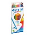 Creioane colorate 12 culori/cutie, GIOTTO Stilnovo