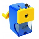 Ascutitoare mecanica, plastic, LYRA - albastru/galben