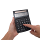 Calculator de birou MAUL ECO850, 12 digits, realizat din plastic reciclat, incarcare solara - negru