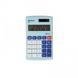 Calculator de buzunar MAUL M8, 8 digits - albastru deschis