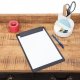 Clipboard simplu A4, din plastic reciclat, ECO MAUL Go - negru