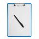 Clipboard simplu A4, plastifiat PP, MAUL Flexx - albastru