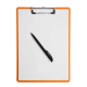 Clipboard simplu A4, plastifiat PP, MAUL Flexx - portocaliu