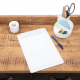 Clipboard simplu A4, din plastic reciclat, ECO MAUL Go - alb