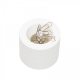 Suport pentru agrafe, forma rotunda - D73mm, H60mm, din plastic reciclat, ECO MAUL - alb