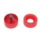 Suport pentru agrafe, forma rotunda - D73mm, H60mm, din plastic reciclat, ECO MAUL - rosu