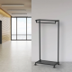 Suport pentru haine mobil, din metal, 166 x 78,5 x 46 cm, MAUL Bolero - negru