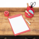 Suport pentru instrumente de scris, 6 compartimente, din plastic reciclat, ECO MAUL - rosu