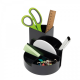 Suport pentru instrumente de scris, 6 compartimente, din plastic reciclat, ECO MAUL - negru
