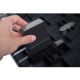 Suport pentru picioare, din plastic, ajustabil (x2), 45x35,3 cm, MAUL Standard Nubby - negru