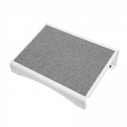 Suport pentru picioare, metalic, acoperit cu pasla, 40x30 cm, MAUL Flair - alb