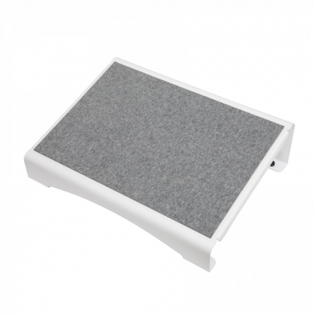 Suport pentru picioare, metalic, acoperit cu pasla, 40x30 cm, MAUL Flair - alb