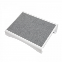 Suport pentru picioare, metalic, acoperit cu pasla, 40x30 cm, MAUL Flair - alb