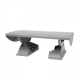 Suport pentru picioare, cu covoras, ergonomic, ajustabil (x5), 45x39 cm, MAUL Pro - gri