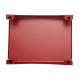 Suport pentru picioare, metalic, acoperit cu pasla, 40x30 cm, MAUL Flair - rosu