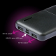 Baterie externa GRIXX Optimum - 10000mAh, cu porturi Micro USB si USB-C - neagra