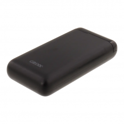 Baterie externa GRIXX Optimum - 20000mAh, cu port USB-C - neagra
