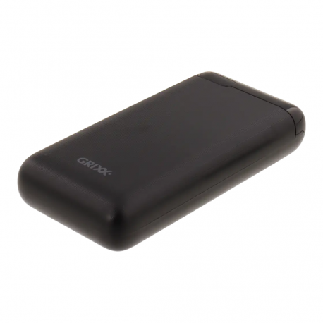 Baterie externa GRIXX Optimum - 20000mAh, cu port USB-C - neagra