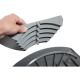 Suport pentru picioare, ergonomic, ajustabil (x5), 45x39 cm, MAUL Pro - gri