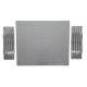 Suport pentru picioare, ergonomic, ajustabil (x5), 45x39 cm, MAUL Pro - gri
