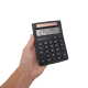 Calculator de birou MAUL ECO650, 12 digits, realizat din plastic reciclat, incarcare solara - negru