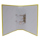 Biblioraft A4, plastifiat PP/paper, margine metalica, 50 mm, Optima Classic - galben