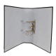 Biblioraft A4, plastifiat PP/paper, margine metalica, 50 mm, Optima Classic - negru