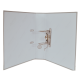 Biblioraft A4, plastifiat PP/paper, margine metalica, 75 mm, Optima Classic - gri