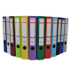 Biblioraft A4, plastifiat PP/PP, margine metalica, 50 mm, Optima Premium - visiniu