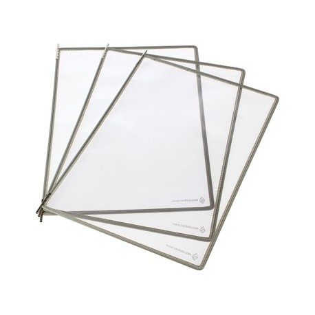 Buzunare prezentare pentru display, A4, (10 buc/set), rama metalica, DJOIS - gri