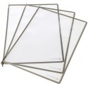 Buzunare prezentare pentru display, A4, (10 buc/set), rama metalica, DJOIS - gri