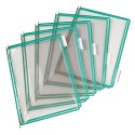 Buzunare prezentare pentru display, A4, (10 buc/set), rama metalica, DJOIS - verde