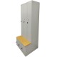 Vestiar metalic Premium 3+3 compartimente (3 usi imbracaminte + 3 usi incaltaminte) SI BANCUTA, 900x800x2156 mm (LxlxH), PLUS
