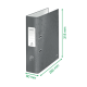 Biblioraft LEITZ 180 WOW, carton laminat, partial reciclat, FSC, A4, 80 mm, rosu