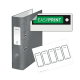 Biblioraft LEITZ 180 WOW, carton laminat, partial reciclat, FSC, A4, 80 mm, rosu
