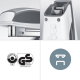 Capsator metalic LEITZ WOW 5528 MINI NeXXt Series, 10 coli, 1000 capse P2 incluse, rosu