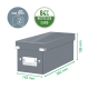 Cutie depozitare LEITZ WOW Click&Store, carton laminat, pliabila, cu capac, 14x13x35 cm, rosu