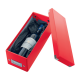 Cutie depozitare LEITZ WOW Click&Store, carton laminat, pliabila, cu capac, 14x13x35 cm, rosu