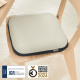 Pernuta ergonomica LEITZ Ergo, pentru scaun, husa lavabila, gri-pastel