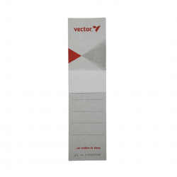 Etichete albe pentru biblioraft 75 mm , 10/set, Vector