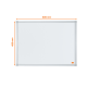 Tabla NOBO Essentials, otel lacuit, 60x45 cm, magnetica, include tavita, alb