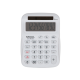 Calculator de birou Maul ECO MJ555, 8 digits, realizat din plastic reciclat, incarcare solara - alb