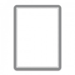Buzunar magnetic pentru documente A4, cu rama color, 2 buc/set, DJOIS - rama argintie